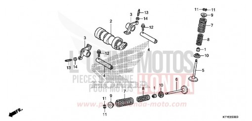 ARBRE A CAMES/SOUPAPE CBR125RTF de 2015